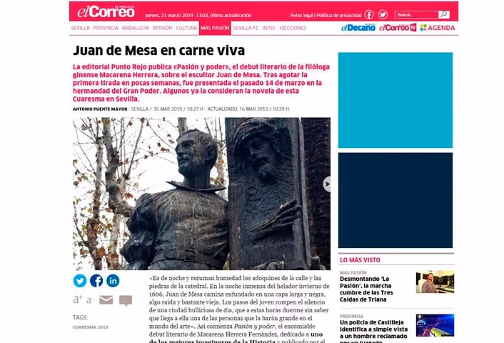 Imagen de la noticia: El Correo habla de «Pasión y poder», el gran éxito de Macarena Herrera