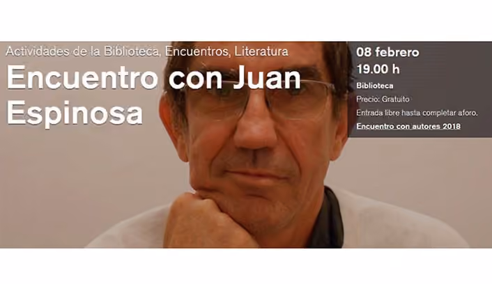 Imagen de la noticia: Juan Espinosa charla con sus lectores esta tarde en La Casa Encendida
