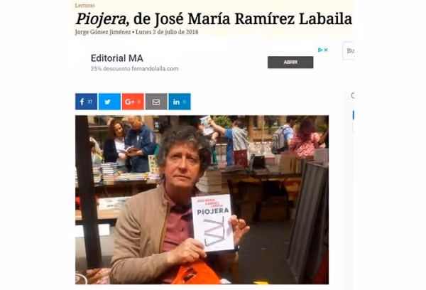 Imagen de la noticia: Piojera, de José María Ramírez Labaila