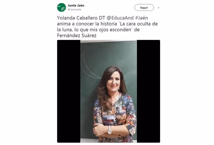 Imagen de la noticia: Yolanda Caballero, Delegada Territorial de Educación de la Junta de Andalucía en Jaén, recomienda la obra de nuestro autor Fernando Suárez