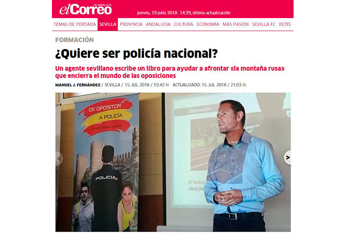 De opositor a policía en las páginas de El Correo de Andalucía