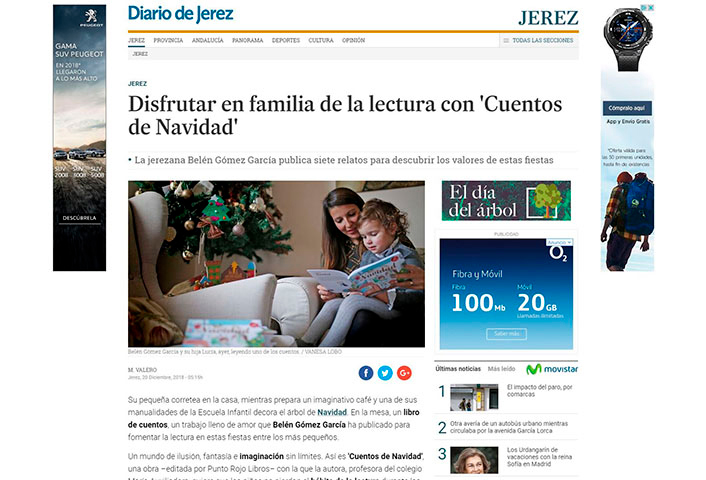 Diario de Jerez recuerda esta Navidad la publicación de "Cuentos de Navidad"