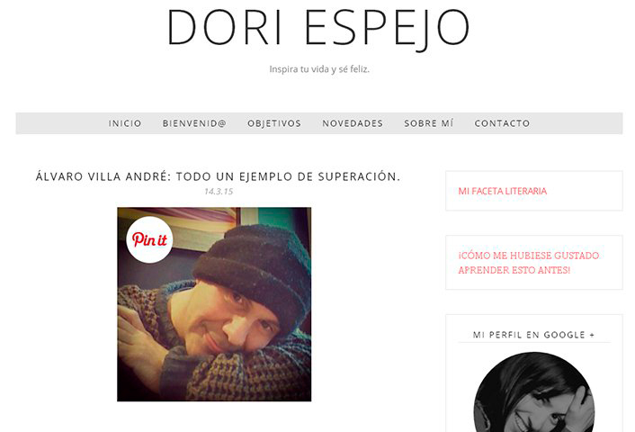 Dori Espejo entrevista en su blog a Álvaro Villa André