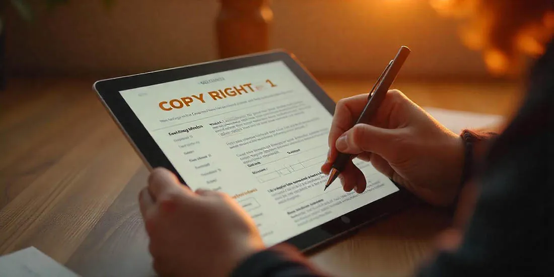 Formulario online para registrar derechos de autor