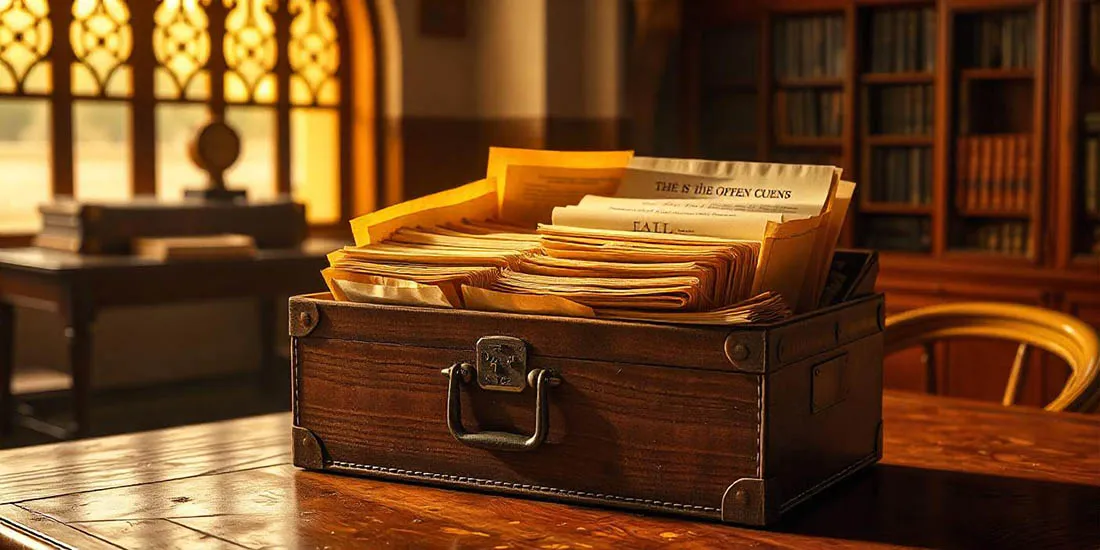 Caja archivadora para registrar derechos de autor