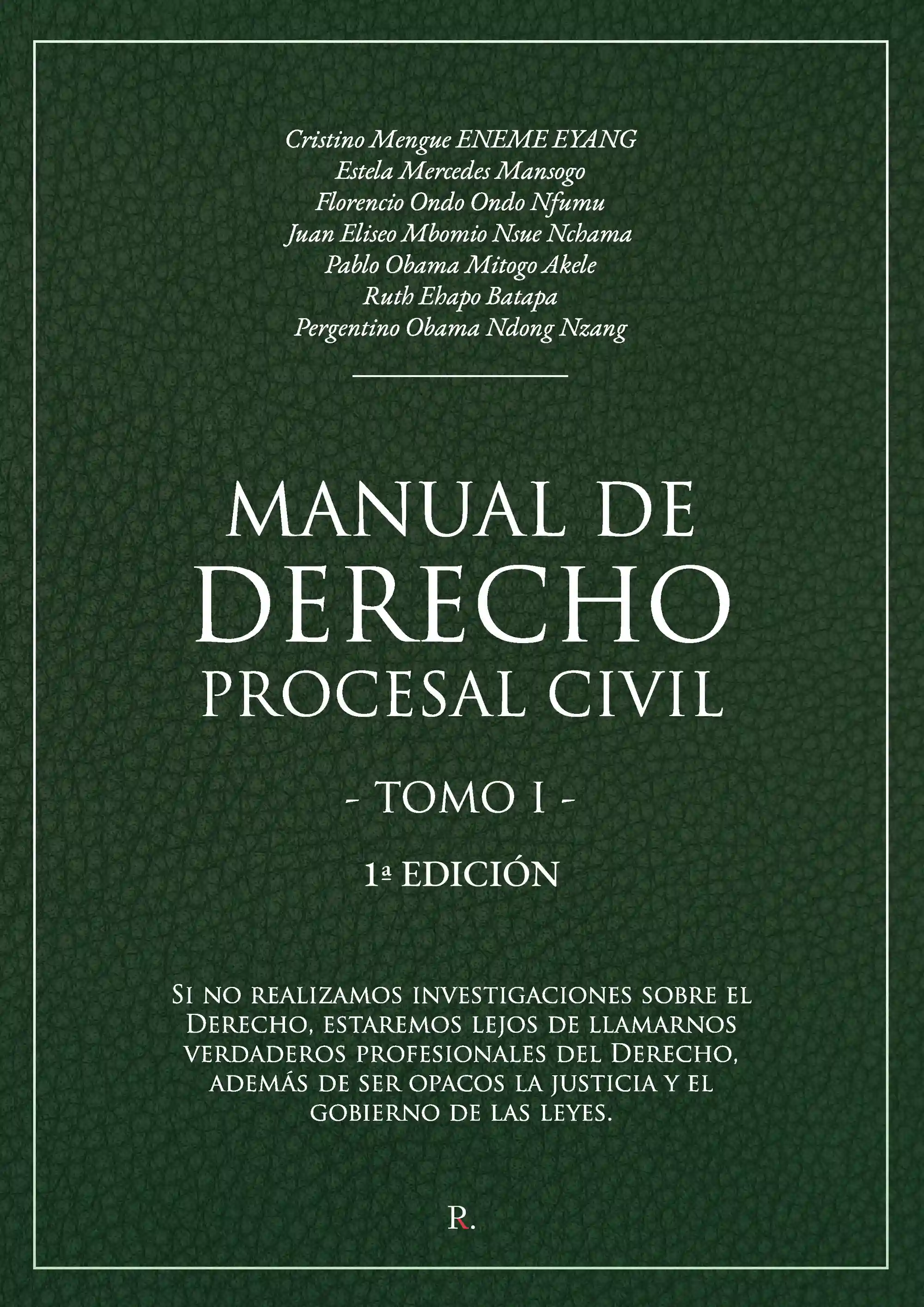 Manual de Derecho Procesal Civil .Tomo I